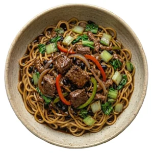 Beef in black bean sauce for macro and healthy meal delivery in Da Nang for Fuel Meals VN