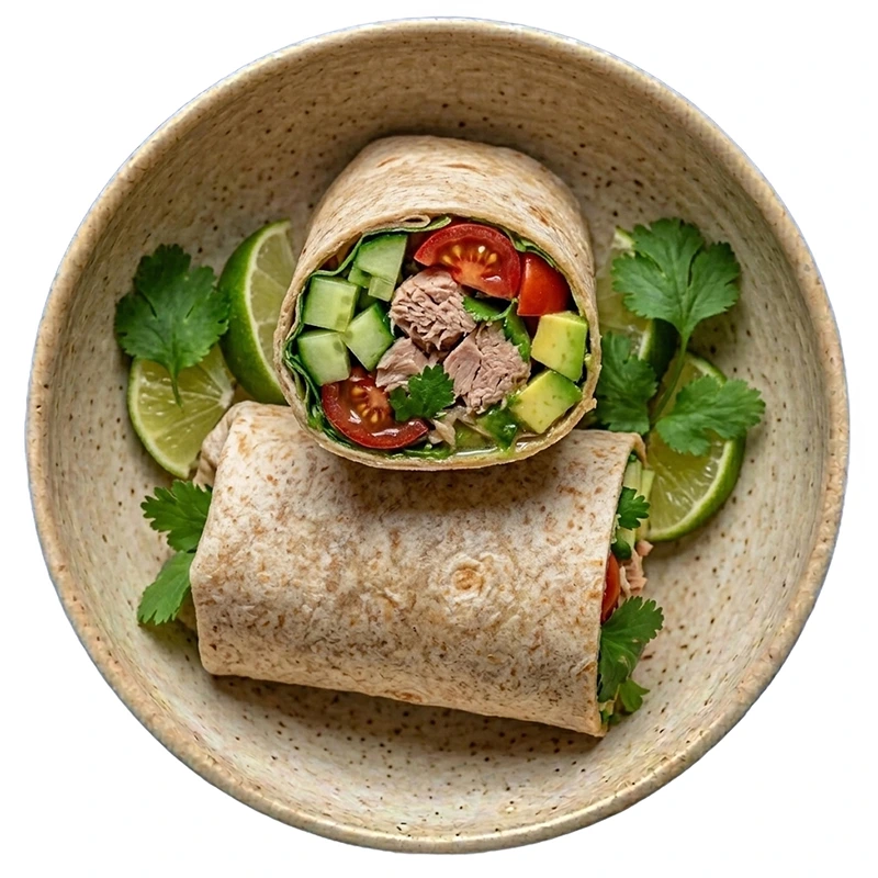 tuna tortilla for macro and healthy meal delivery in Da Nang for Fuel Meals VN